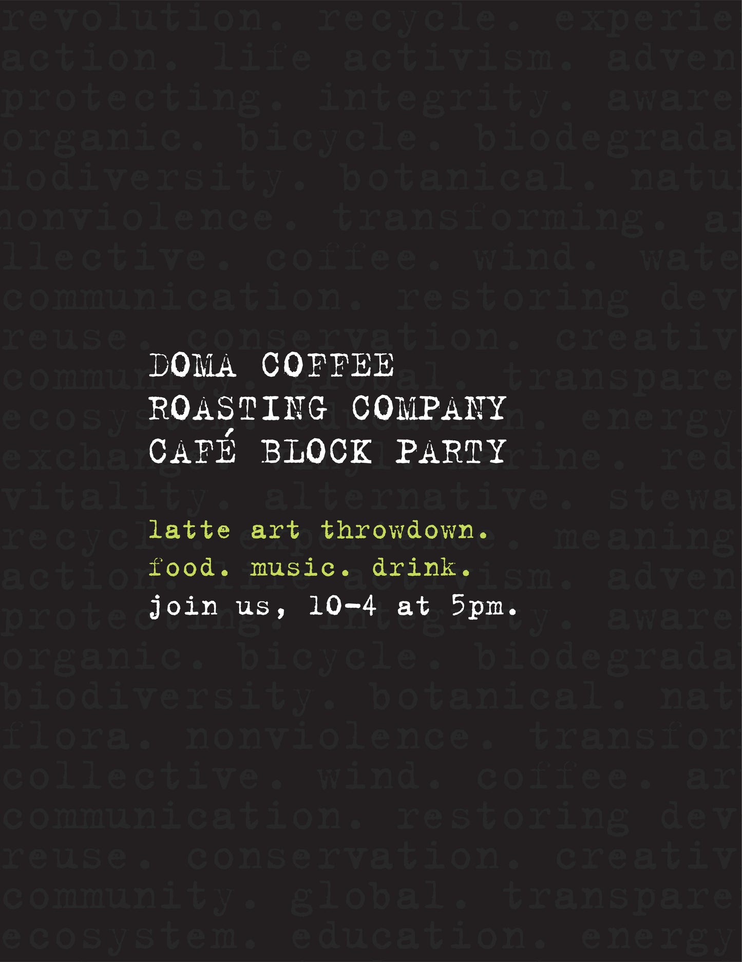 Notes from the Roastery - Plus a Block Party