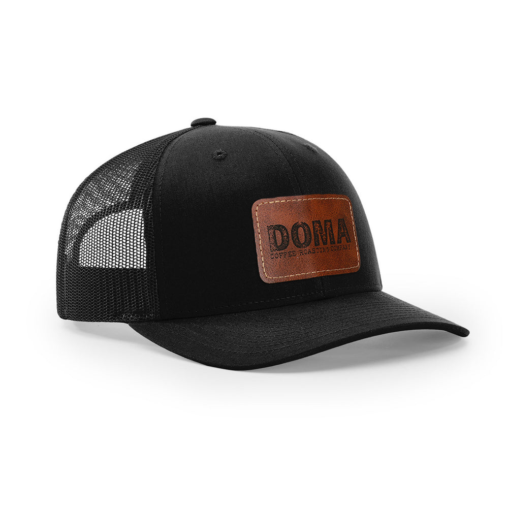DOMA Leather Patch Recycled Trucker Hat - Black