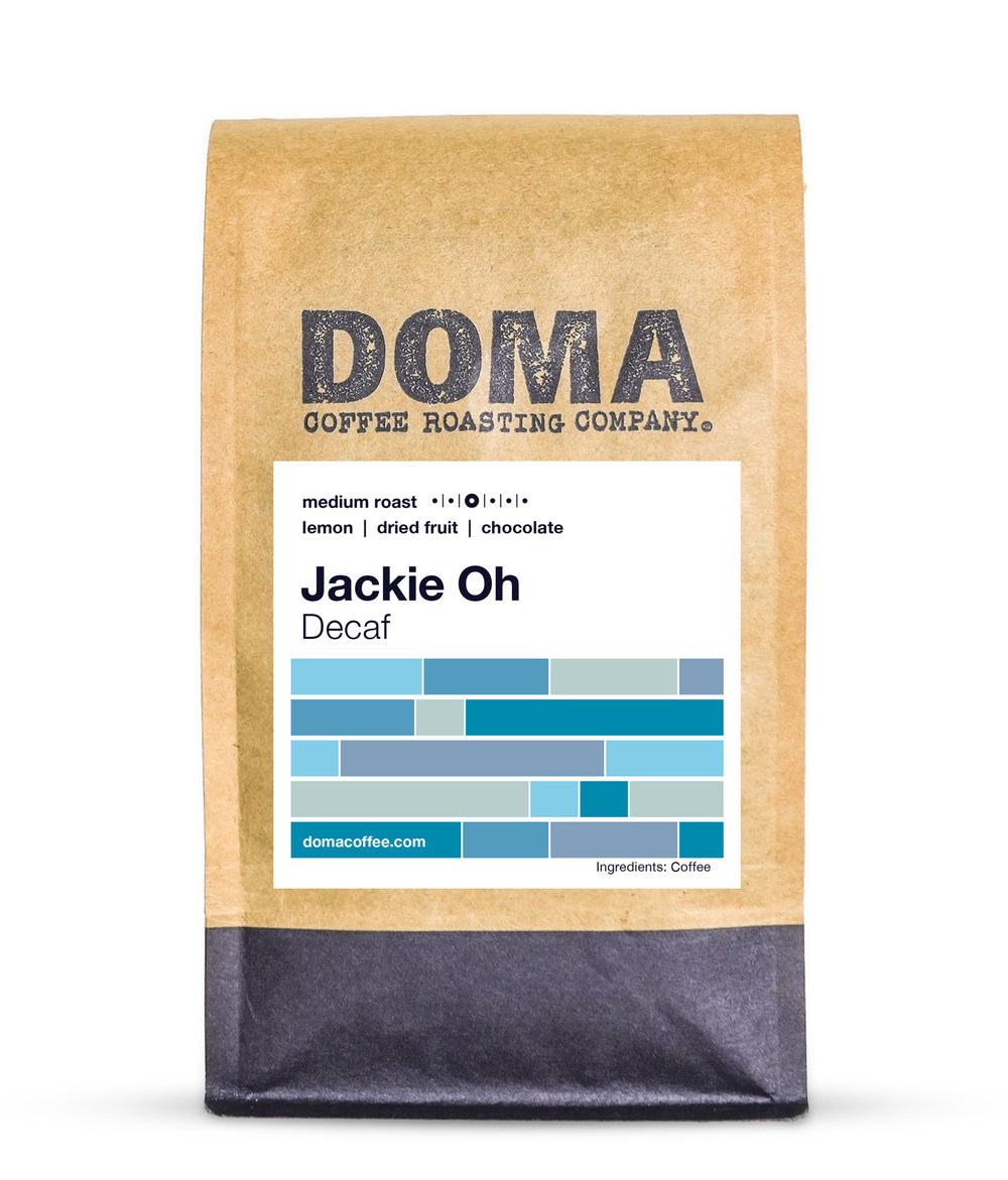 A 12oz bag of Jackie Oh coffee