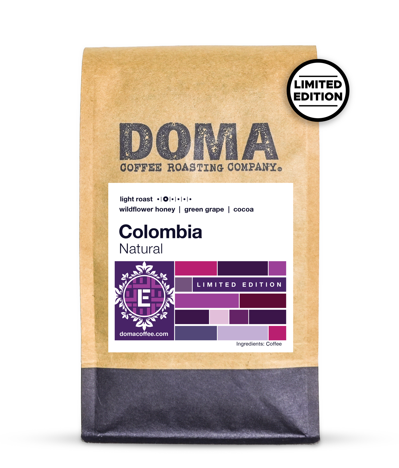 A bag of Colombia Limited Edition coffee